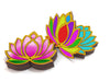 Unfinished Wooden Lotus Cutout – Type A, 4.5 Inch