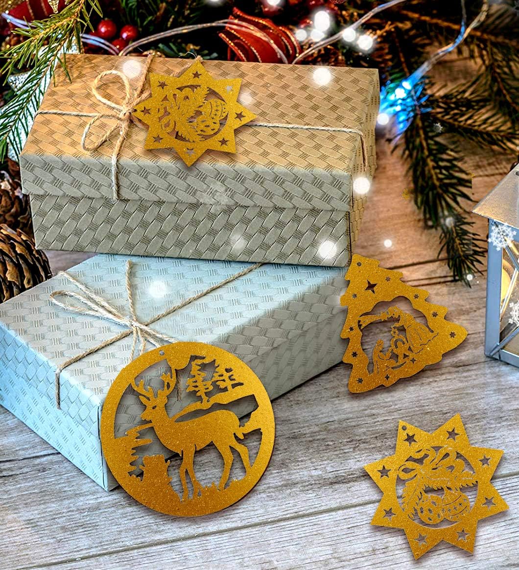 Gold/Silver Foam Christmas Ornaments – 50 Pieces, 23 × 9 cm & 27 × 2 cm