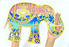 Hand-Painted Wooden Elephant Stands – Mirror-Image Pair with Mirror Work