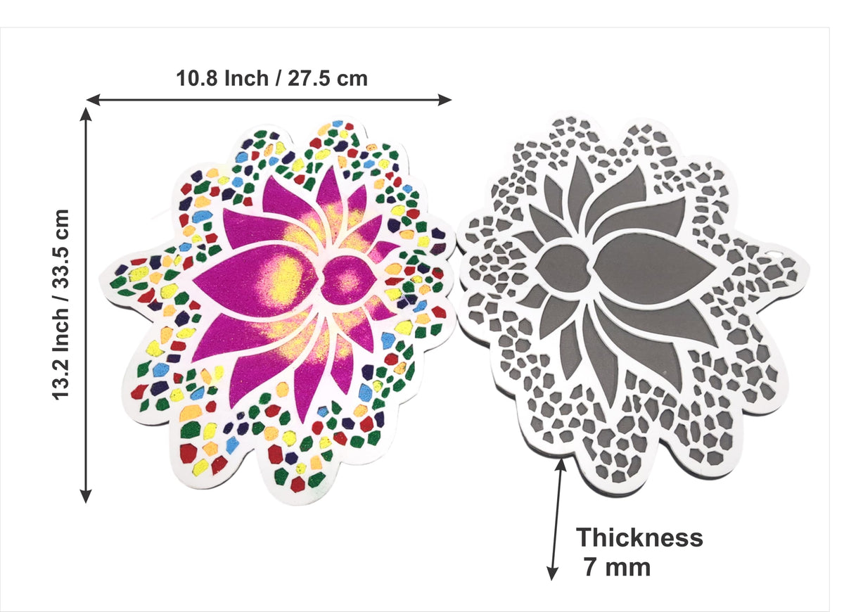 Shree Kamal Floating Rangoli Mats – Set of 2