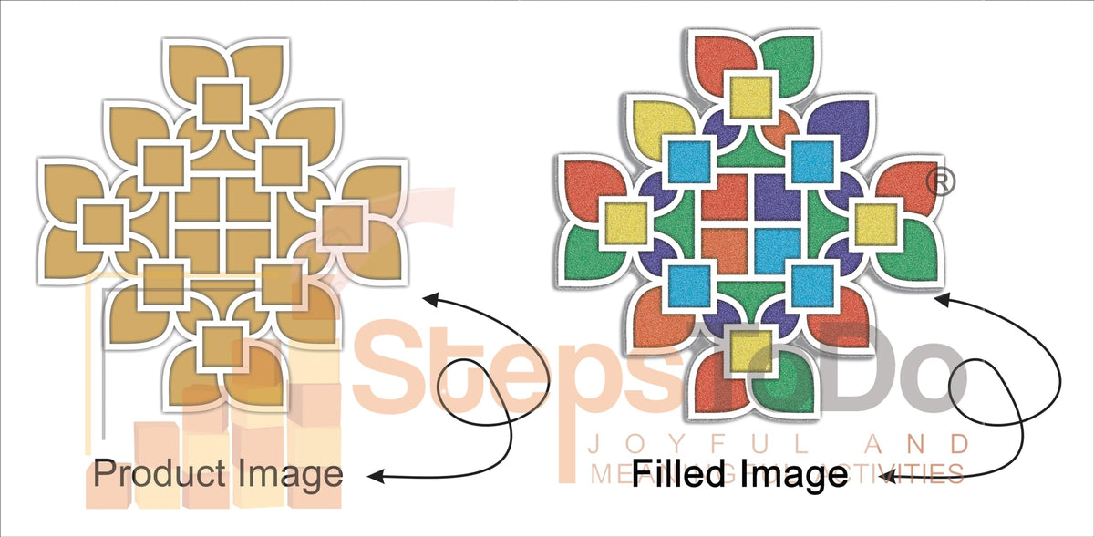 Reusable Rangoli Template Mat – Design 32