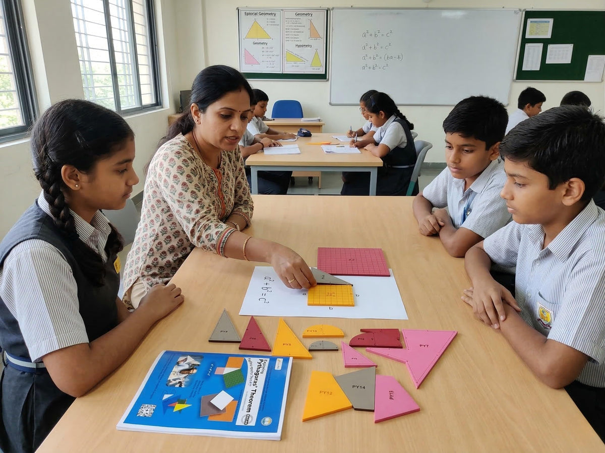 पाइथागोरस प्रमेय ज्यामिति एक्टिविटी किट – कक्षा 5–9