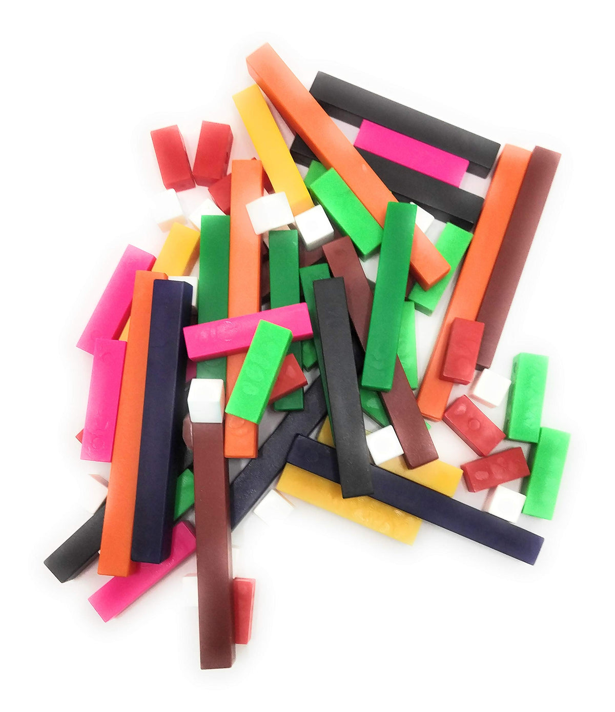 Plastic Cuisenaire Fraction Rods – Set of 74
