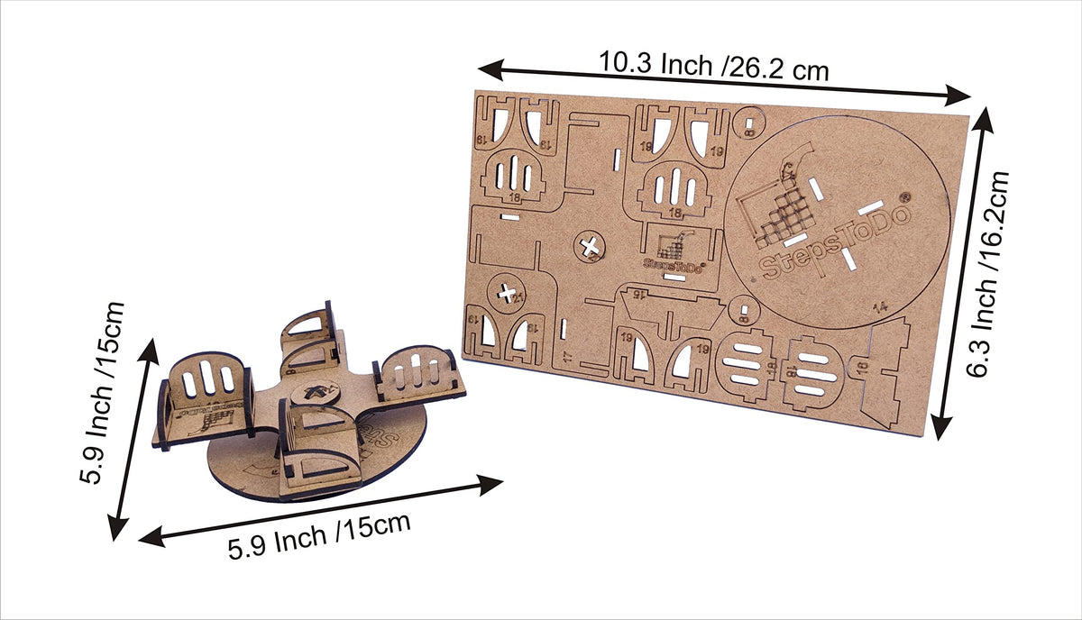 Wooden Doll Playground Build-and-Paint Kit – Slide, Swing, Seesaw & Sandtray