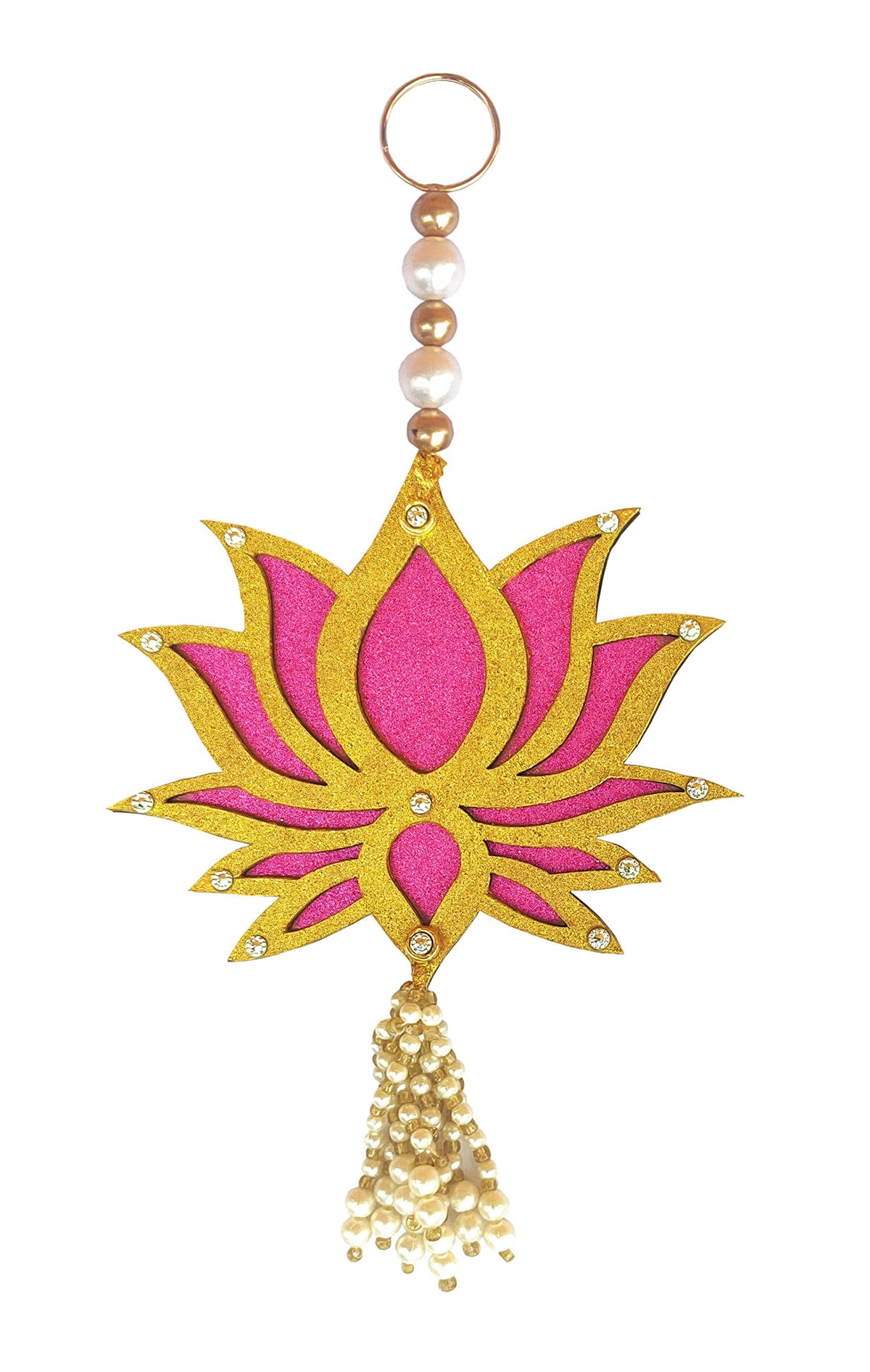 Lotus Wall Hangings – Pink & Golden (Sets of 6 to 24)