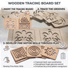 StepsToDo Wooden Pre-Writing Tracing Board Set for Kids (12 Boards | 6 Pattern Pairs) | Two-Hand Coordination Learning | Fine Motor Skills & Handwriting Development Kit | Montessori Teaching Aid