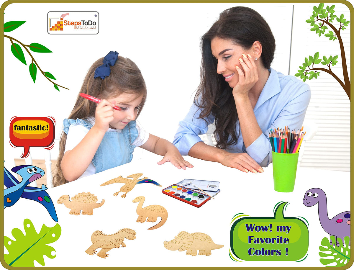 Fun with Dino – Wooden Dinosaur Painting Kit