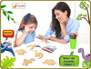 StepsToDo Fun with Dino. Kid's DIY Wooden Dinosaur Painting Craft Kit. Ideal for Home Schooling Activity