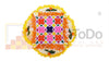 StepsToDo Reusable Rangoli Kolam/Muggulu Template Mat with Wooden Base. Just Fill It Up with Rangoli, Flowers, Pulses. Traditional Art Modern Day Ease of Use. (11.5 Inch)