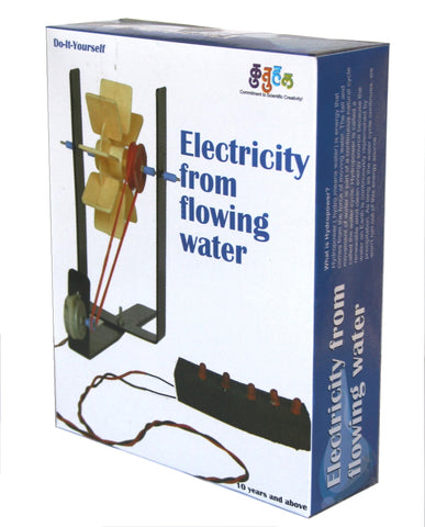 Kutuhal Electricity from Flowing Water. Hydro-Electricity Power Generation Kit. Do-It-Yourself. Working Model. School Teaching Aid. Science Activity Kit.