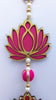 StepsToDo Handmade Pink Lotus Hanging. 5 Tier Decorative Lotus Garlands. Lotus Toran for Ganapati, Diwali, Dashera, Decorations, Festival Gift, Wedding Decoration. Lotus Wind Chime. (Large, 2)