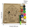 DIY Wooden Ganesha Painting Kit with 12 Tempera Colours & Brush