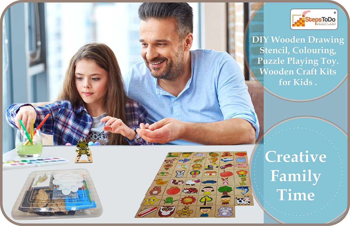 DIY Drawing, Colouring & Puzzle Stencil Kit