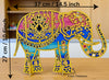 Hand-Painted Wooden Elephant Stands – Mirror-Image Pair with Mirror Work