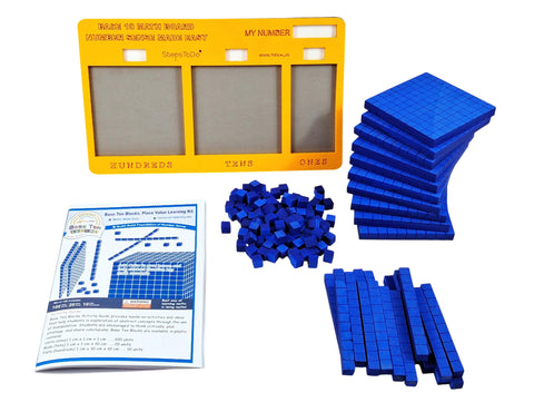 EVA Foam Base Ten Blocks with Place Value Mat, 130 Pcs