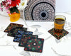 StepsToDo Wooden Dot Mandalas Paint Kit (H) – DIY Tea Coaster Set with Holder | 6 Square MDF Coasters, Acrylic Colours, Dotting Tools, Brushes & Stand | Mandala Art Kit for Beginners & Artists