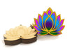 Unfinished Wooden Lotus Cutout – Type A, 4.5 Inch