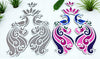 Floating Rangoli Set of 8 – 12-Inch Peacocks, 5.5/3.5-Inch Lotus, 2.5-Inch Diyas & 4-Inch Laxmi Foot
