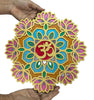Ready-to-Use Wooden Rangoli Mat with Mirror Work – T438_D