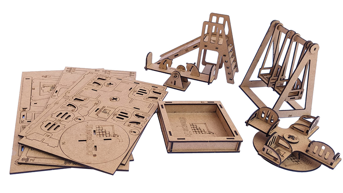 Wooden Doll Playground Build-and-Paint Kit – Slide, Swing, Seesaw & Sandtray