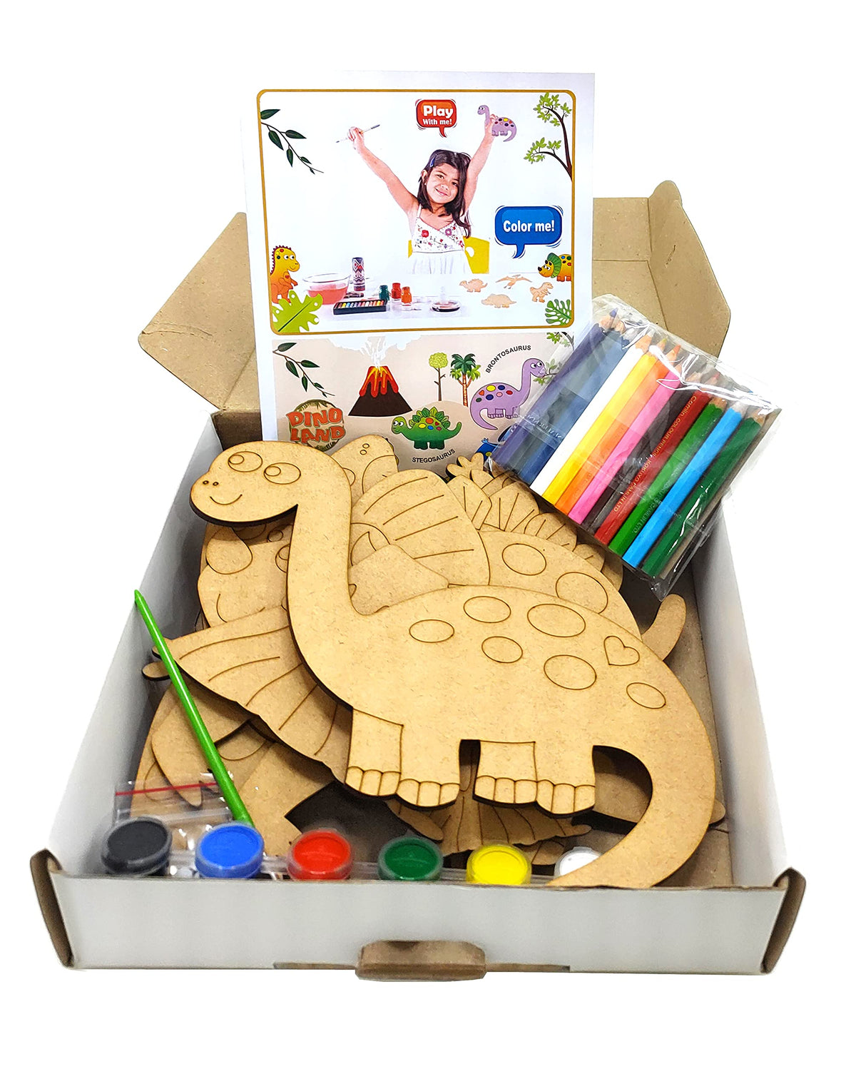 Fun with Dino – Wooden Dinosaur Painting Kit