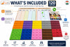 StepsToDo Place Value Learning Kit with 120 Foam Tiles & Rewritable Mat | Whole Numbers & Decimal Place Value Teaching Aid | Build Numbers, Expanded Form, Comparison & Rounding | Math Manipulative