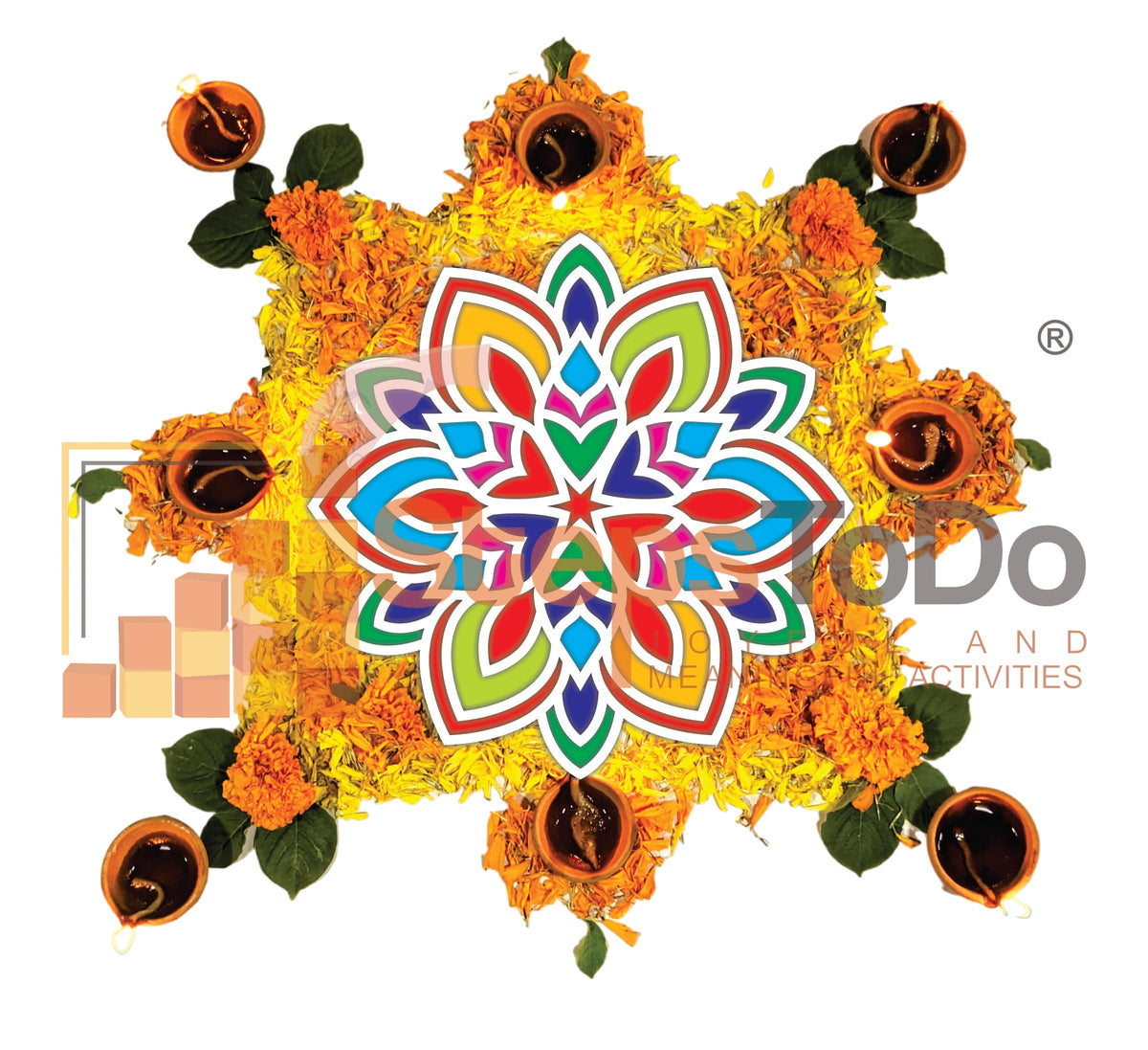Reusable Rangoli Making Frame – Design Y