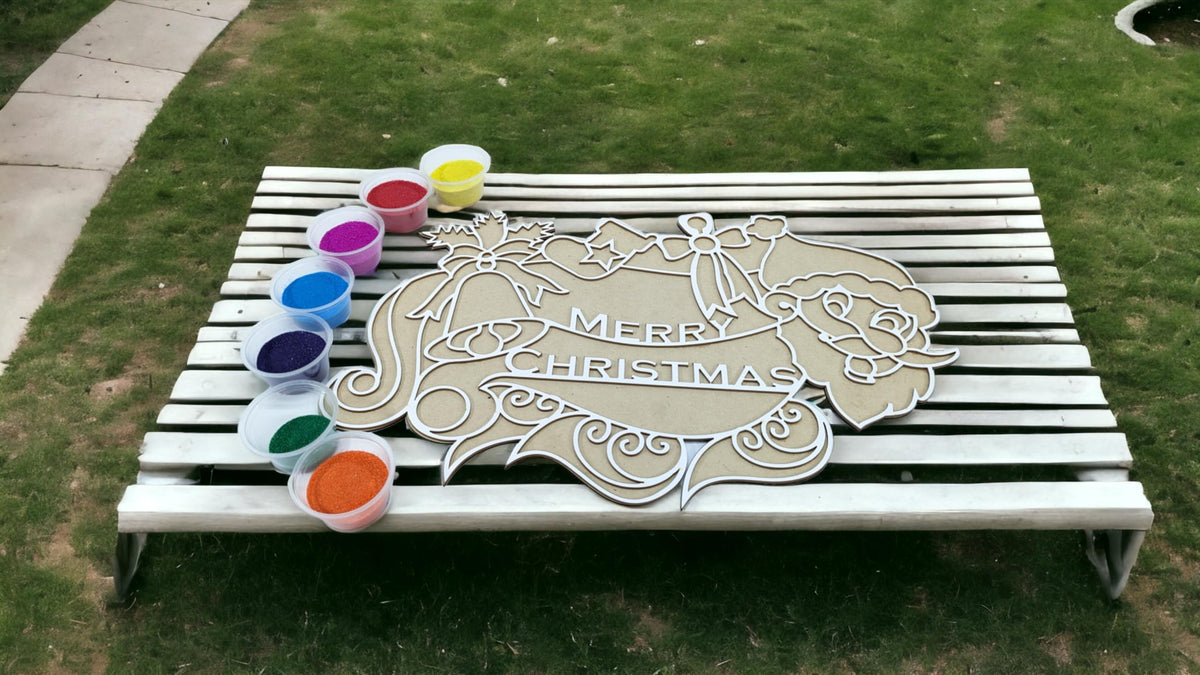 Reusable Floating Christmas Rangoli Mat – 18 Inch