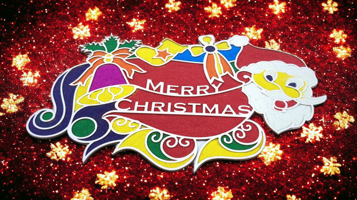 Reusable Floating Christmas Rangoli Mat – 18 Inch
