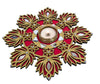 StepsToDo Hand-Painted Wooden Lotus Tealight Candle Holder Plate Set of 2 | Mirror-Decorated | 2 Plates with 2 Golden Watis & 2 Tealight Candles | Reusable Festive Decor for Diwali & Weddings