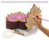 Unfinished Wooden Lotus Cutout – Type A, 4.5 Inch