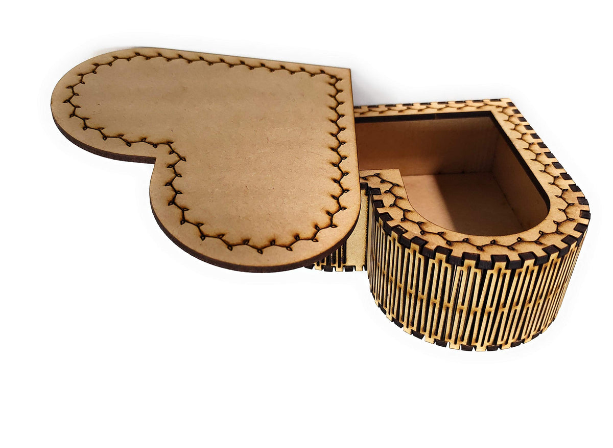 OiDelight Paintable Heart-Shaped Wooden Storage Box – 5 Inch (2)