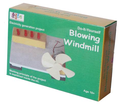 KUTUHAL Blowing Windmill Making Kit. Do It Yourself. School Science Project - Multicolor