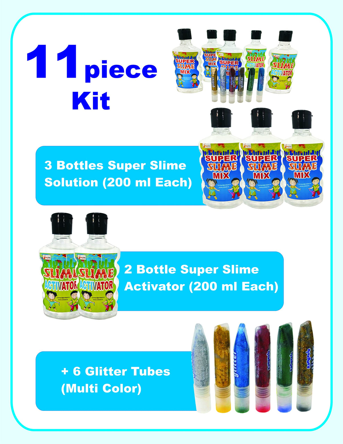 Basic slime making kit with slime mix and activator