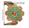 Ready-to-Use Wooden Rangoli Mat with Mirror Work – T438_D