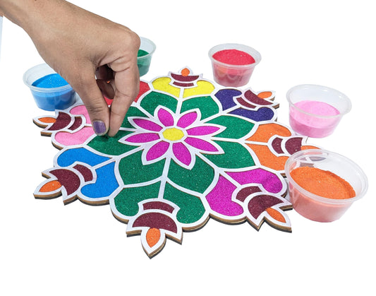 Reusable floating rangoli mat, Design 27