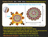 StepsToDo Multipurpose Portable Ready to Use Wooden Decorative Mat. Readymade Rangoli Coloured Craft Mat with Mirror Work.
