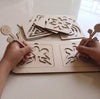 StepsToDo Wooden Pre-Writing Tracing Board Set for Kids (12 Boards | 6 Pattern Pairs) | Two-Hand Coordination Learning | Fine Motor Skills & Handwriting Development Kit | Montessori Teaching Aid