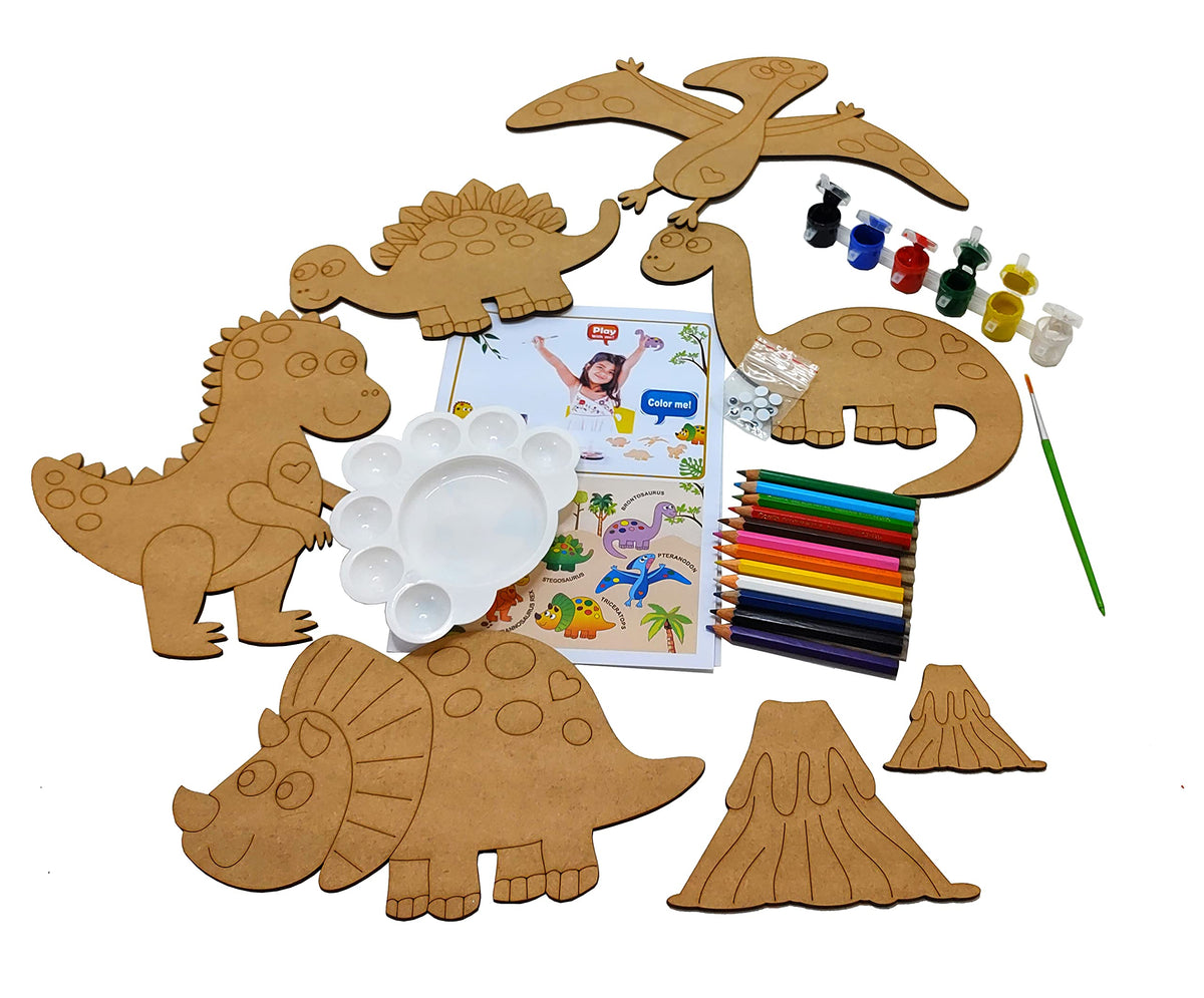 Fun with Dino – Wooden Dinosaur Painting Kit
