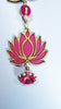 StepsToDo Handmade Pink Lotus Hanging, 5 Tier Decorative Garlands for Ganapati, Diwali, Dashera, Wedding, Festival Gift, and Decoration (Large, 12")