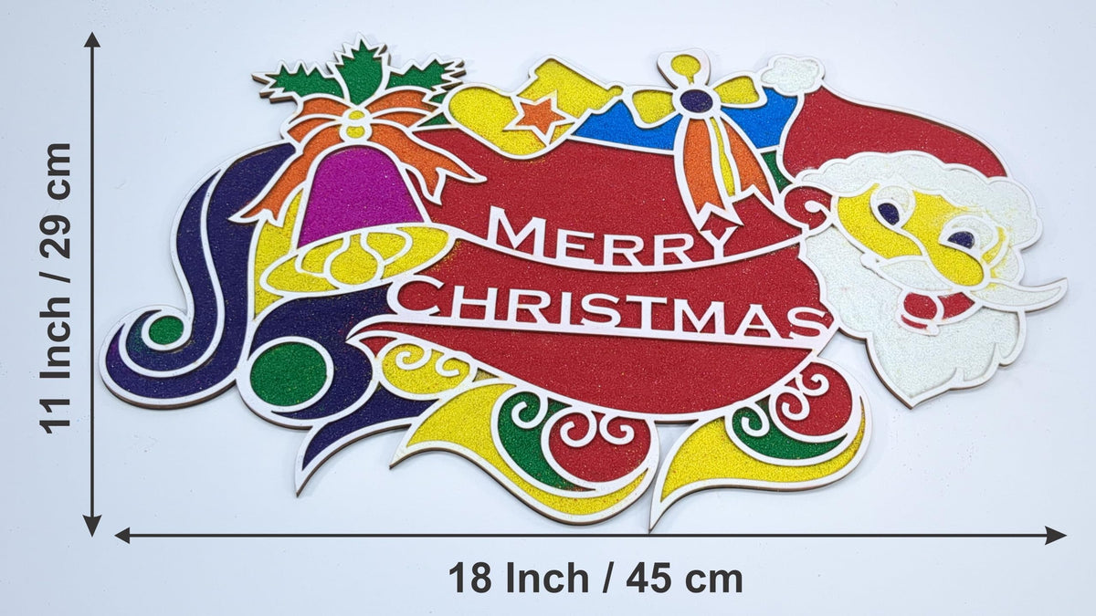 Reusable Floating Christmas Rangoli Mat – 18 Inch