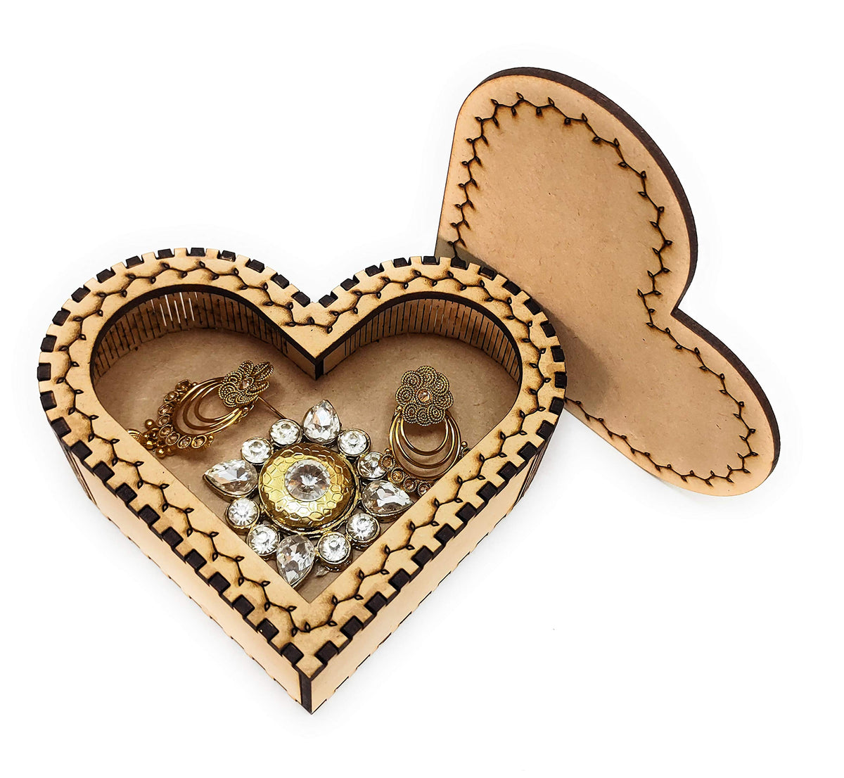 OiDelight Paintable Heart-Shaped Wooden Storage Box – 5 Inch (2)