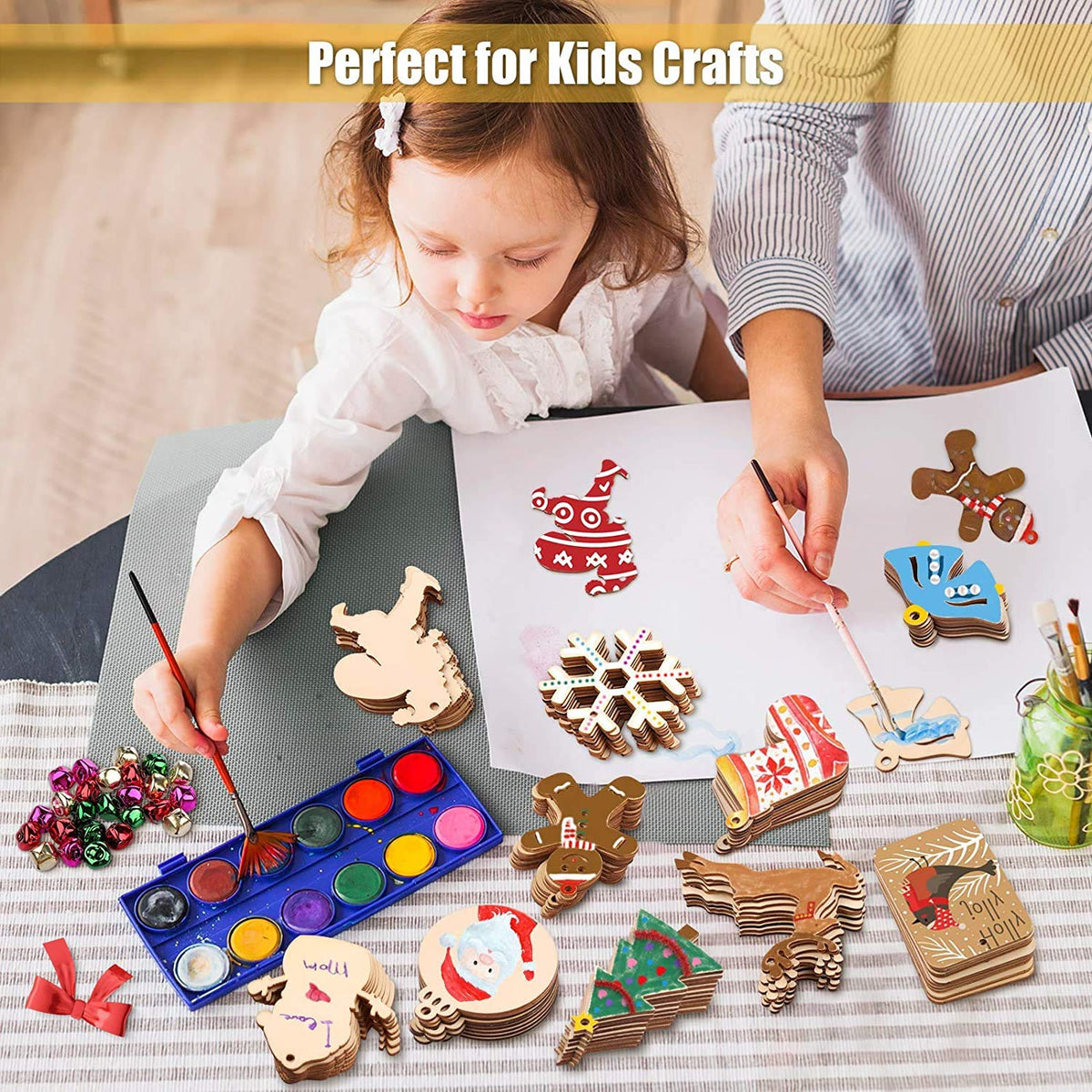 DIY Wooden Christmas Ornament Making & Painting Kit