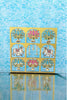 StepsToDo Jharokha Backdrop Frame with Lotus, Cow, and Calf. 18 Inch. Hand-Painted. Mirror Work. Traditional Decorative Wall Showpiece. Ethnic Wall Hanging. Auspicious Festive Gift. Handcrafted