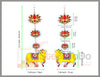 StepsToDo Pithcwai Cow and Lotus Hanging. Handmade Wall Decor. Jhumki Style Hanging. Cow Cutouts. for Home, Wedding and All Festivals Decor.