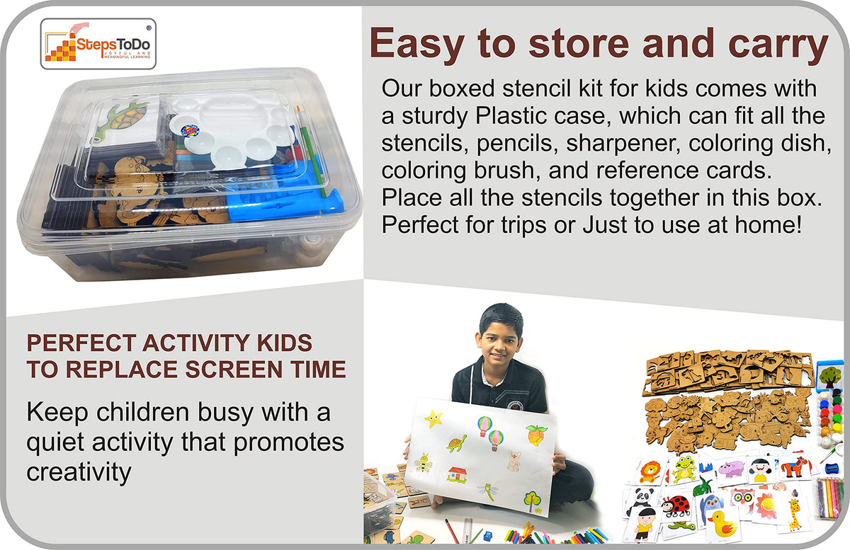 DIY Drawing, Colouring & Puzzle Stencil Kit