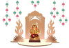 StepsToDo _ Two Sided Hanging Lotus Wooden Cut-Out/Latakan/Backdrops | Rose Pink and Ocean Blue Colored Handicraft | Gift Pack & Decoration for Diwali, Dashera, Pooja, Decorations, Festival Gift, Wedding Decorations (T326)
