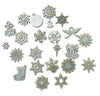 Gold/Silver Foam Snowflake Ornaments – 45 Pieces