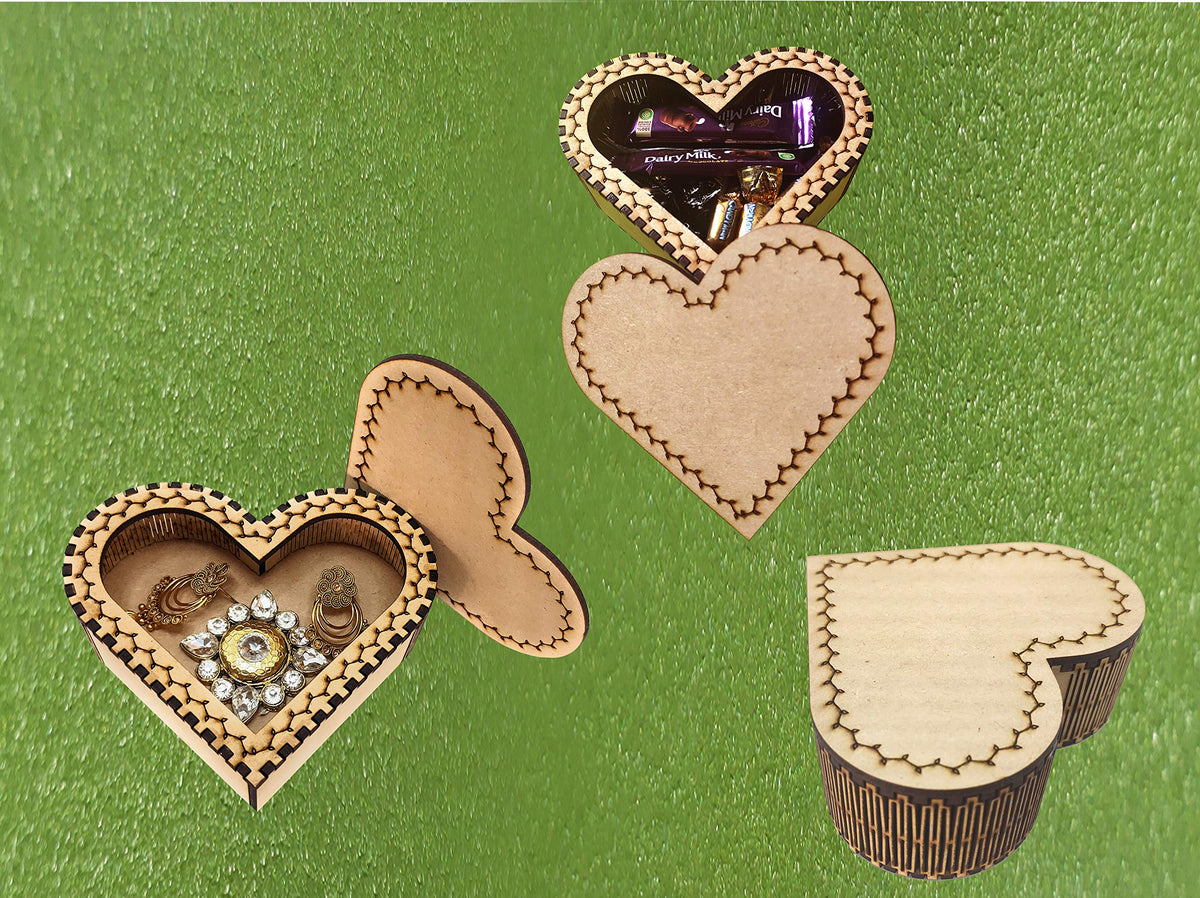 OiDelight Paintable Heart-Shaped Wooden Storage Box – 5 Inch (2)