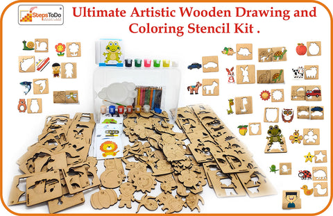 DIY Drawing, Colouring & Puzzle Stencil Kit